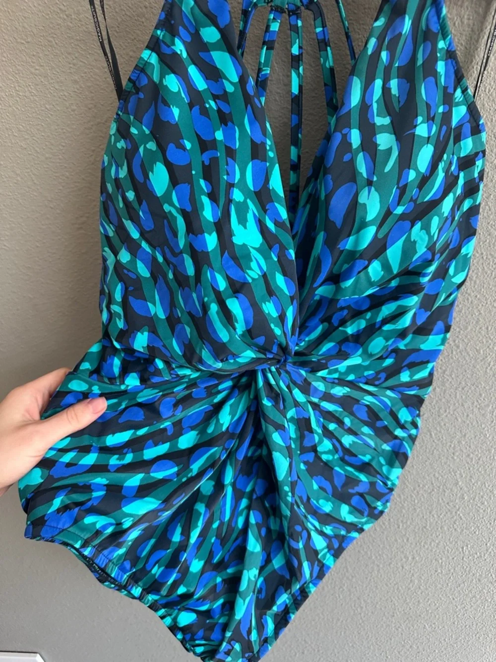 NWT Magicsuit Miraclesuit Blue Animal Instinct Dres One-Piece Swimsuit 16 - Picture 3 of 12